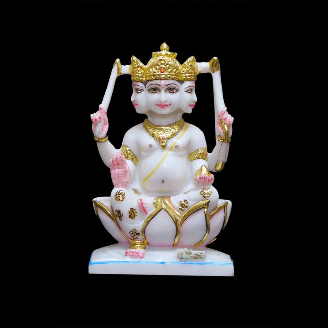 Kartik Ji Marble Statue For Temple (Makrana) - 12 x 8 x 4 inches - India shopping