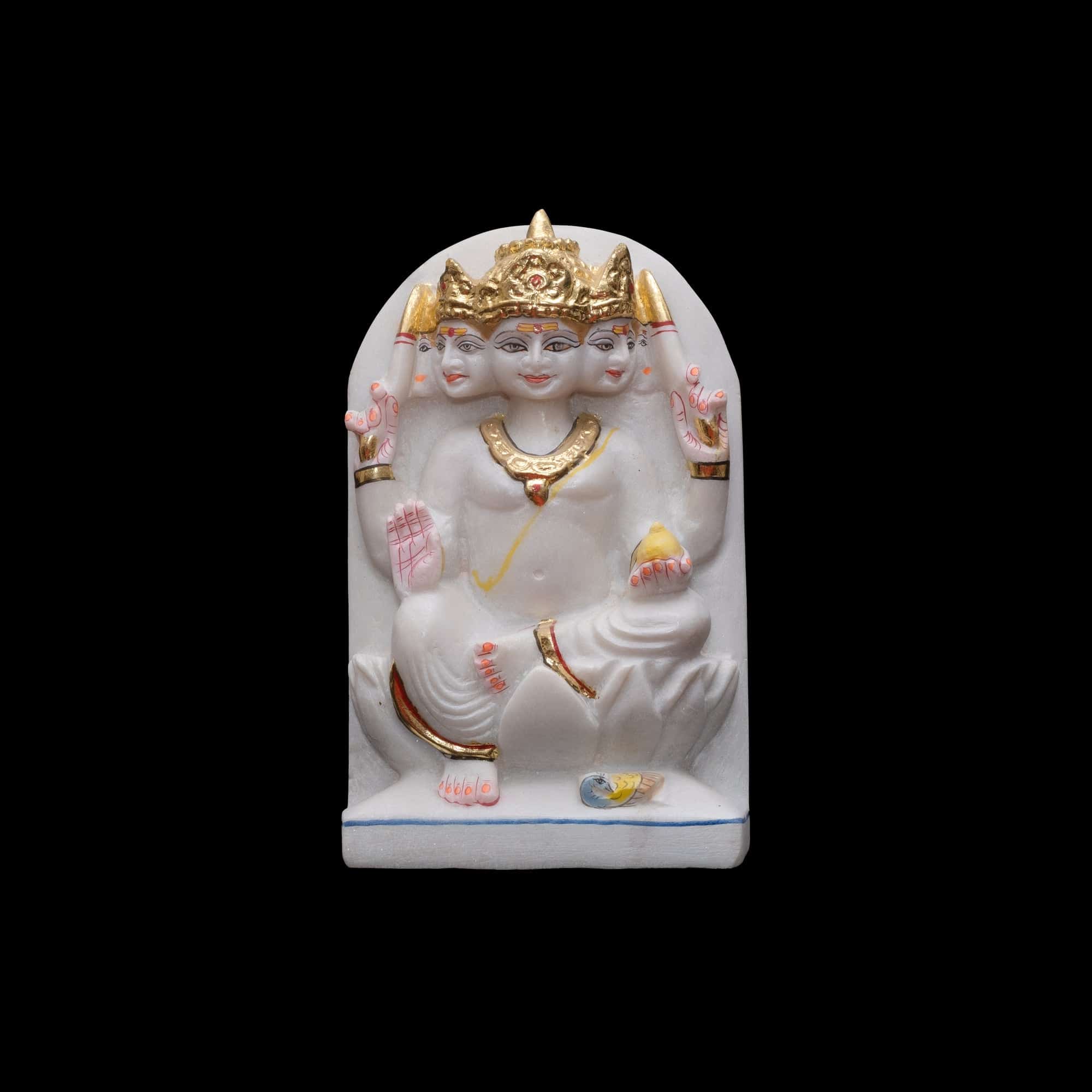 Marble Kartik Statue in Frame Sitting Position For Home, Mandir - 12 x 8 x 3 inches - India shopping