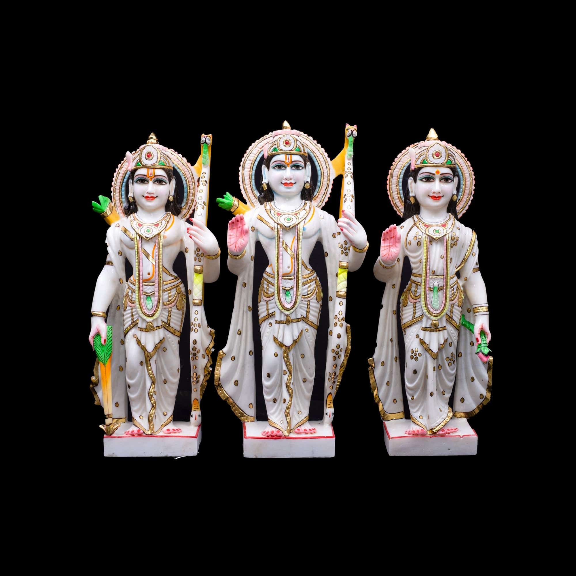 Ram Darbar Marble Statue For Temple - 24 x 11 x 4 - India shopping