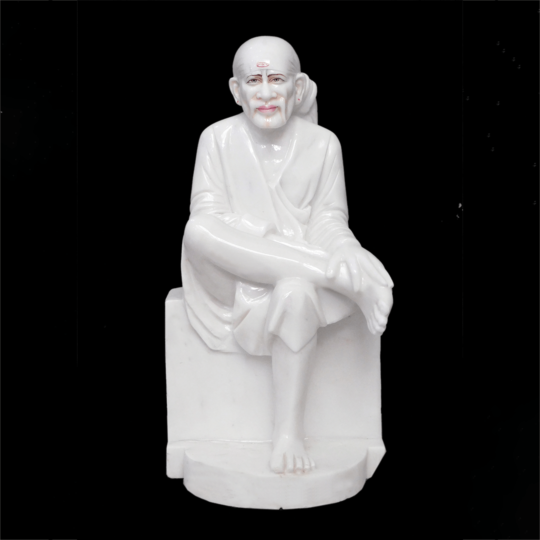 Sai Baba Marble Statue - 24 x 12 x 12 - India shopping