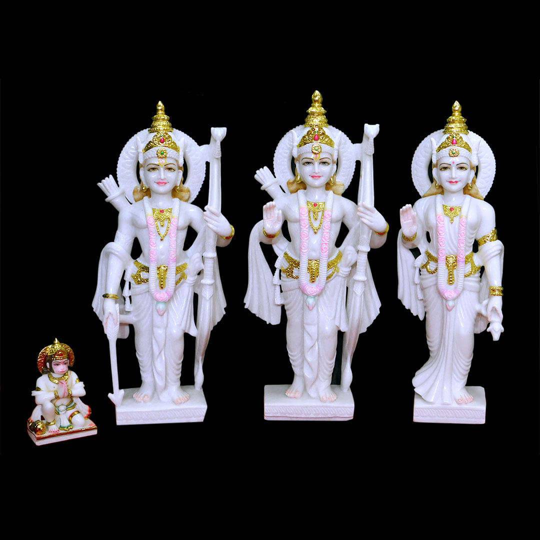 Ram Darbar Marble Statue For Temple (Vietnam) - 36 x 18 x 7 inches - India shopping