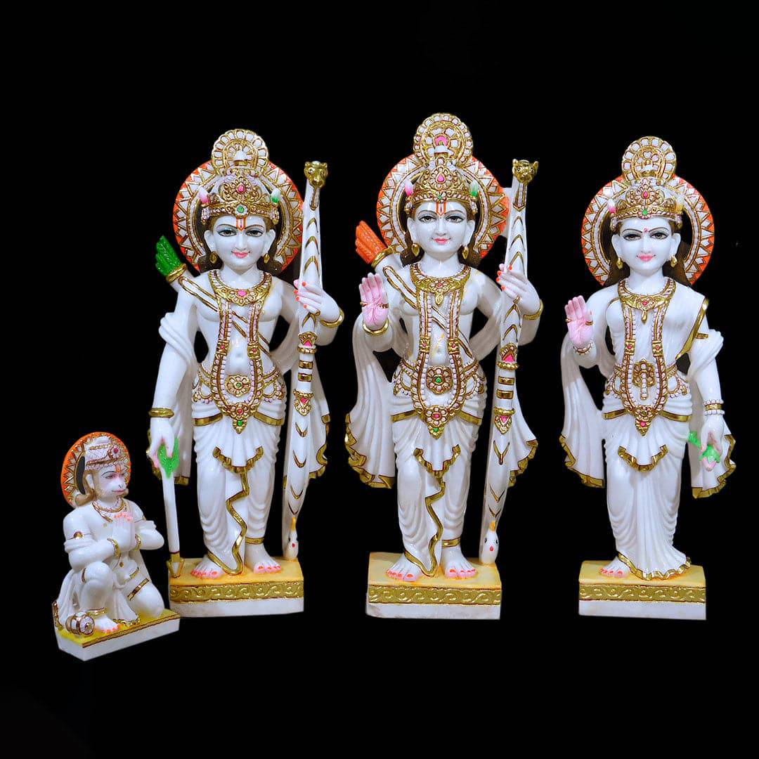 Ram Darbar Marble Statue (Vietnam) - 36 x 18 x 7 inches - India shopping