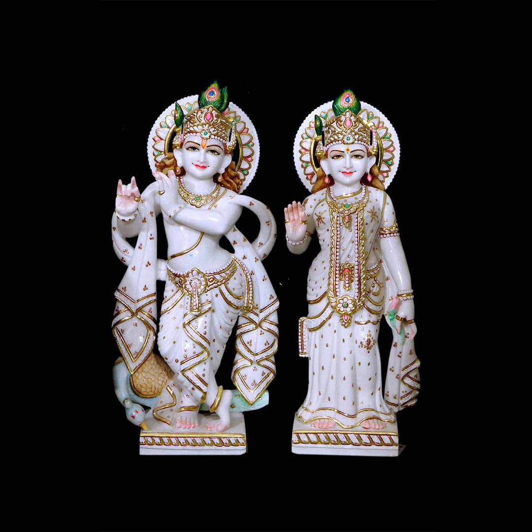 Radha Krishna Marble Statue For Home Temple (Vietnam) - 36 x 18 x 10 inches - India shopping