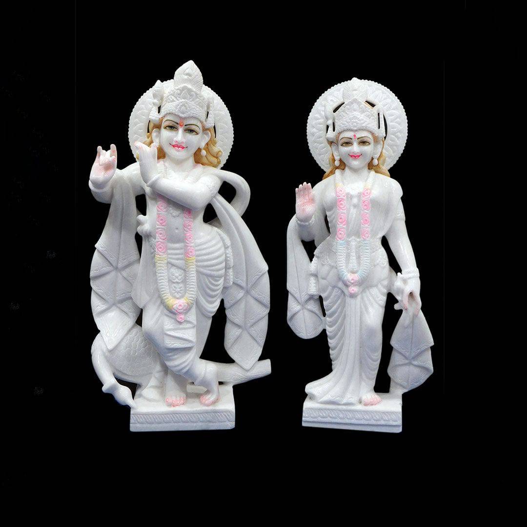 Radha Krishna Marble Statue For Temple (Vietnam) - 36 x 18 x 10 inches - India shopping