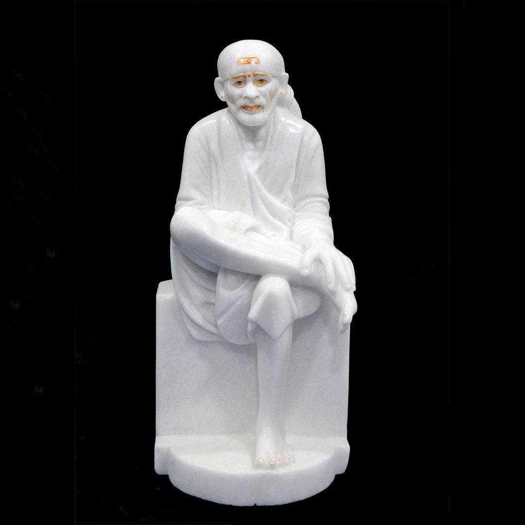 Sai Baba Marble Statue For Temple (Vietnam) - 36 x 15 x 15 inches - India shopping