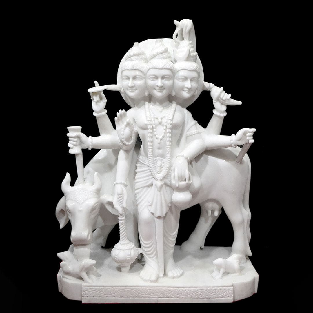 Dattatreya Marble Statue (Vietnam) - 36 x 24 x 12 inches - India shopping