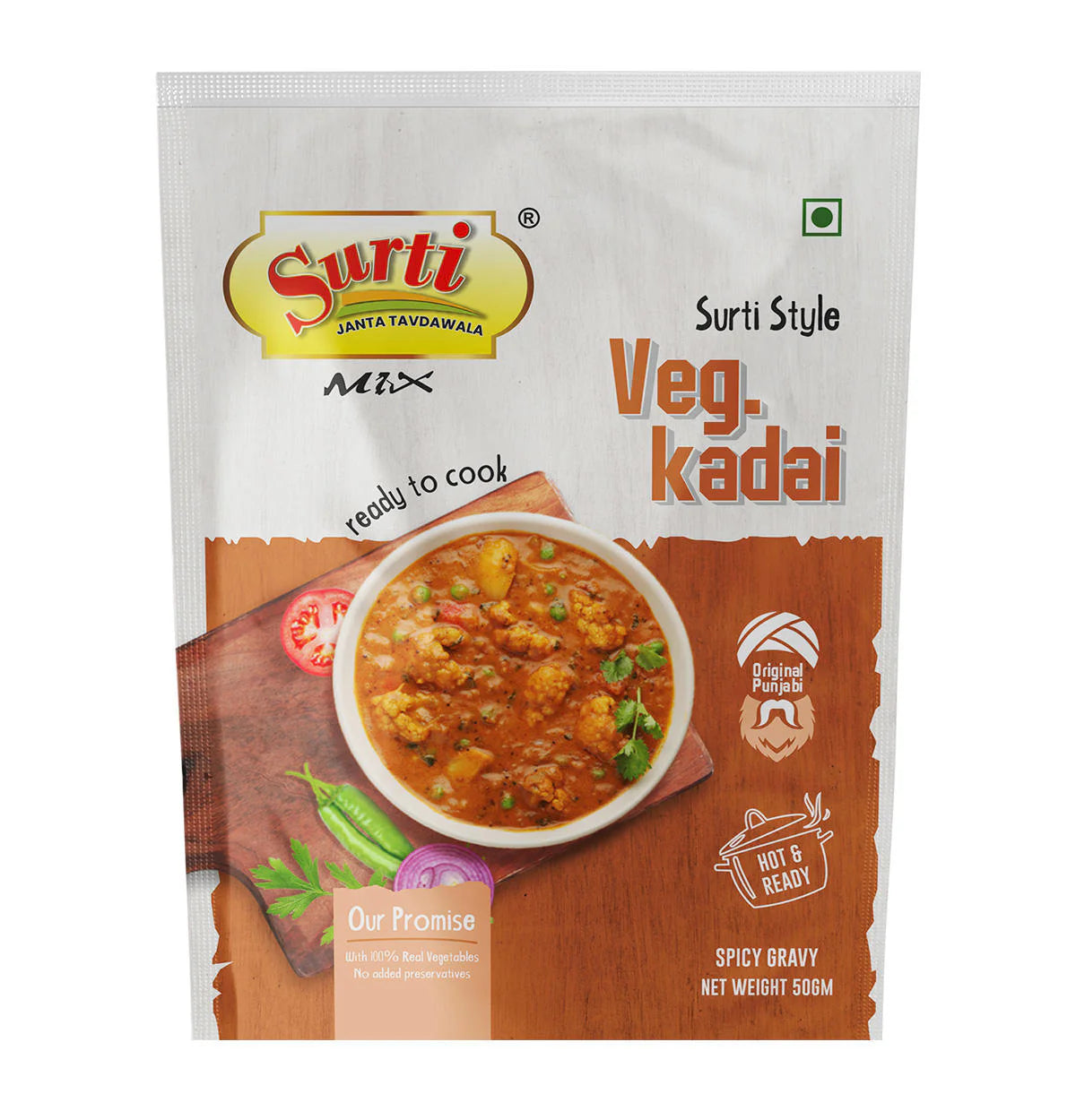 Surtimix Punjabi Veg Kadai Sabji Masala | Ready To Eat 160 gms