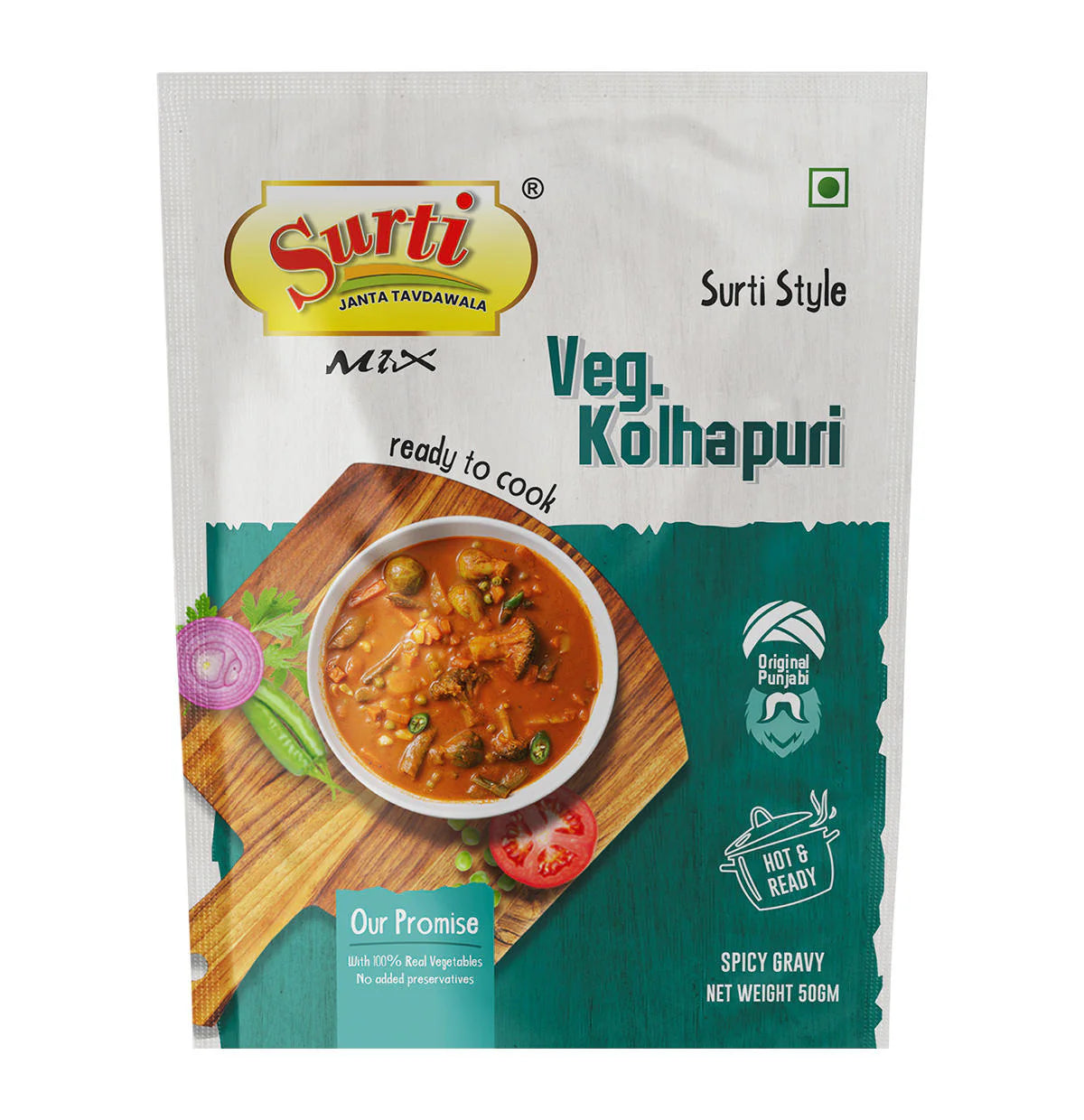 Surtimix Veg Kolhapuri Gravy Sabji Masala | Ready To Eat 160 gms