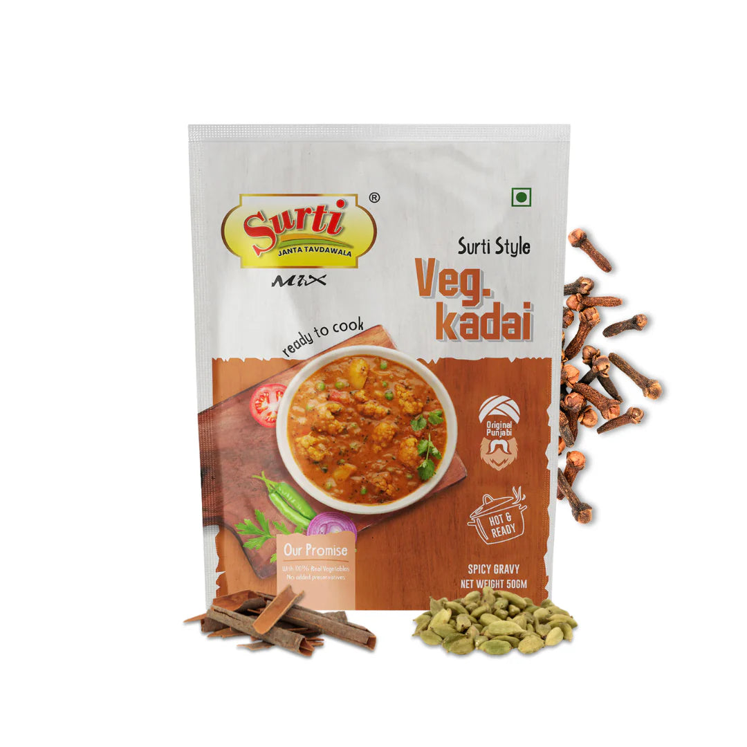 Surtimix Punjabi Veg Kadai Sabji Masala | Ready To Eat 160 gms