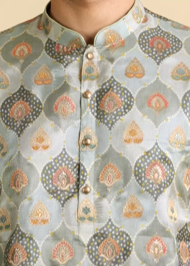 Manyavar Green Elegance Kurta Pajama | Ready To Wear