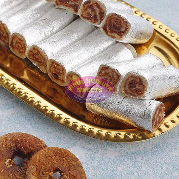 Vipul Dudhiya Sweets Kaju Anjeer Roll - 500 gms - India shopping