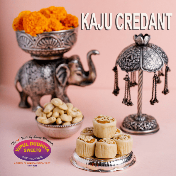 Vipul Dudhiya Sweets Kaju Crendent - 500 gms - India shopping