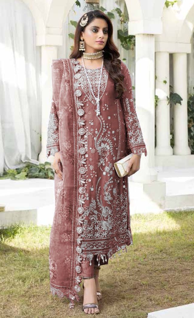 Georgette Salwar Suit With Embroidery Work | Ready To Wear