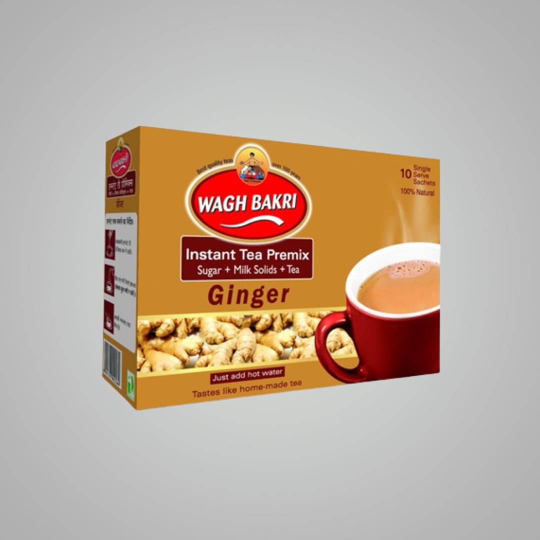 Wagh Bakari Instant Tea Premix Ginger - 140 gms - India shopping