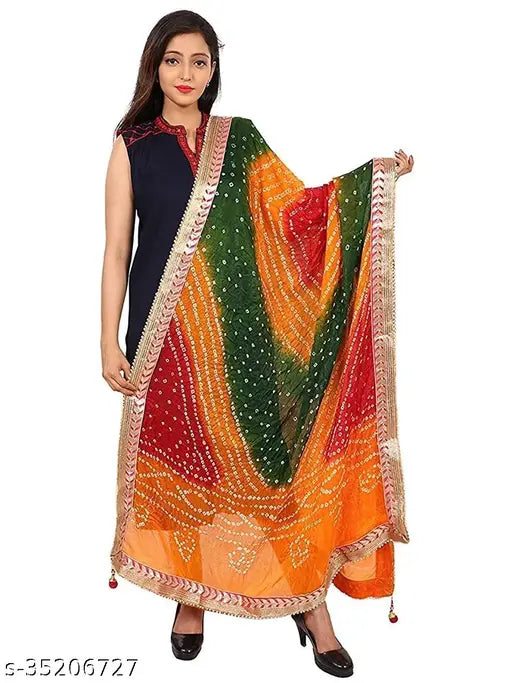 Rajasthani Rang Bandhani Dupatta